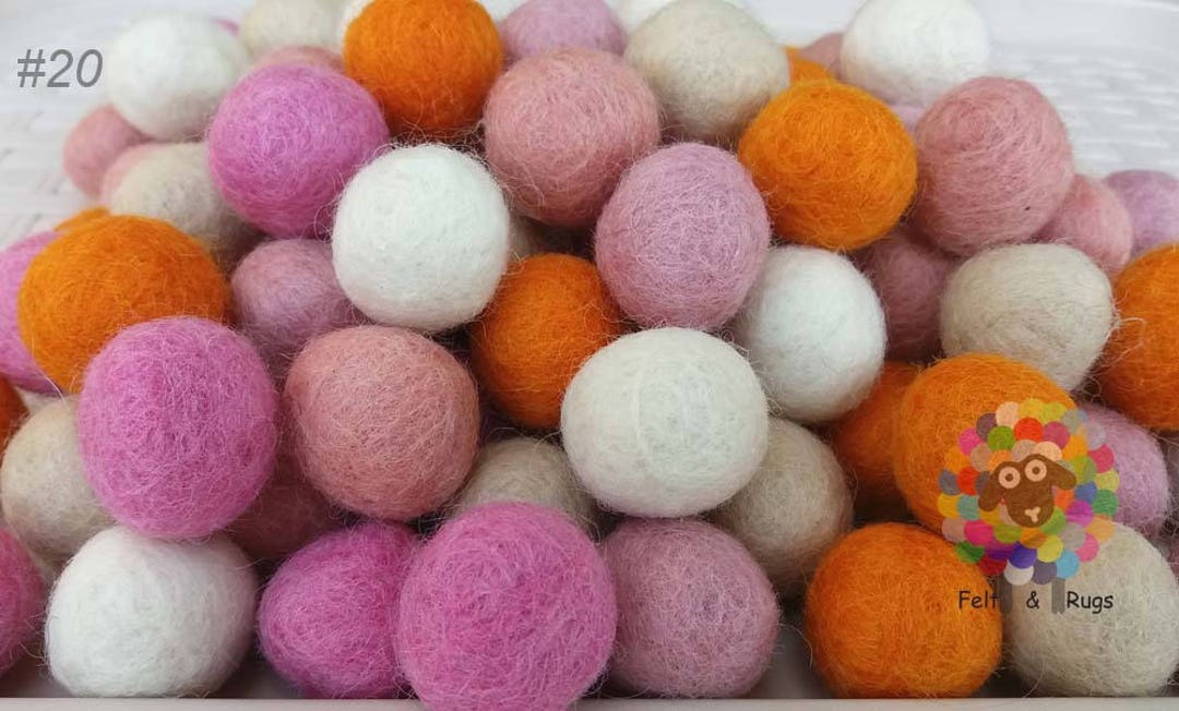 3-teilige Filz Regenbogen Kugel Girlande – 200 Cm Bunte Pompom-Deko, Je 30 Handgefertigte Filzbälle (2,5 Cm), Für Party, Wohnzimmer, Schlafzimmer & Klassenzimmer