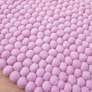 Fühlte mich Ball Teppich / Mädchen Zimmer Teppich / rosa Teppich / Kinderzimmer handgefertigten Teppich 100% Wolle (kostenloser Versand