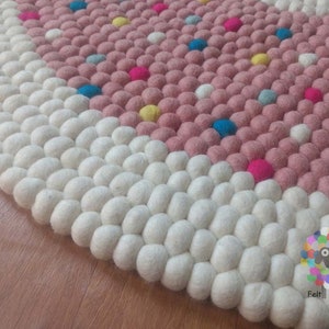 Filz Ball Teppiche / Baby Mädchen Kinderzimmer Pom Pom Teppich (kostenloser Versand)
