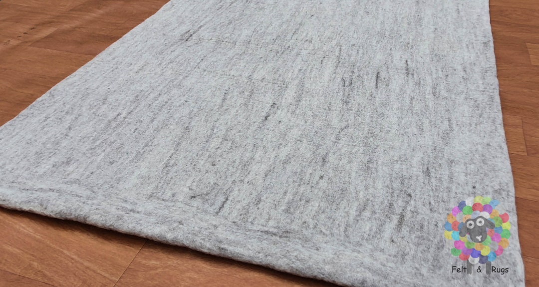 Felt Tube Rug Handmade Wool Felt Rug: Thick, Sturdy, Warm - Etsy