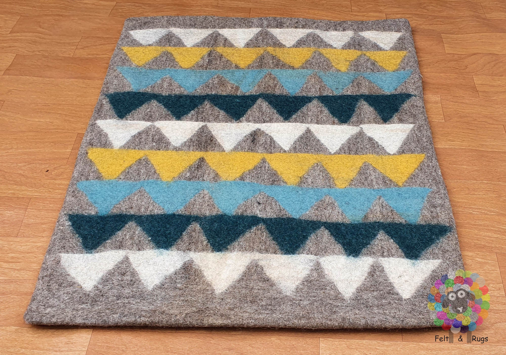 Wool Felt Rug . Handmade from 100 wool very thick 12 mm to Etsy