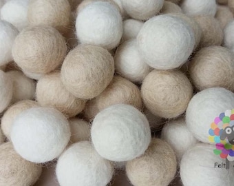 White Wool Felt Balls 2cm: DIY Craft Pom Poms