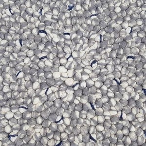 Felt Ball Rugs 20 cm 250 cm Shades of Grey and White Free Shipping image 8