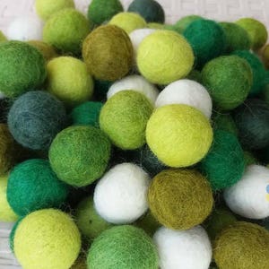 2,2 cm Filz Bommeln. Wolle Pom Pom Girlande Kindergirlande Dekoration 100 % Wolle - DIY Basteln