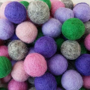2,2 cm Filz Bommeln. Wolle Pom Pom Girlande Kindergirlande Dekoration 100 % Wolle - DIY Basteln