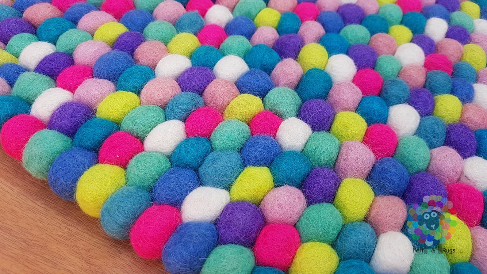 Filz Kugel Teppich / Kindergarten Pom Pom Teppich / Mädchen | Etsy