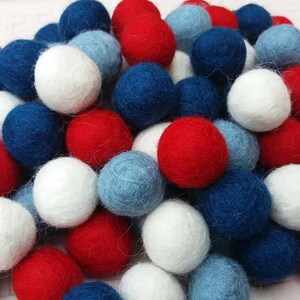 2 cm Filz Bommeln. Wolle Pom Pom Girlande Kindergirlande Dekoration 100 % Wolle - DIY Basteln