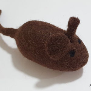 Felted Wool Mouse / Cat Toys / Mice Cat toy. Handmade Wool Mouse Cat Toy, Cat Mice Toys 100 % Wool Handmade image 2