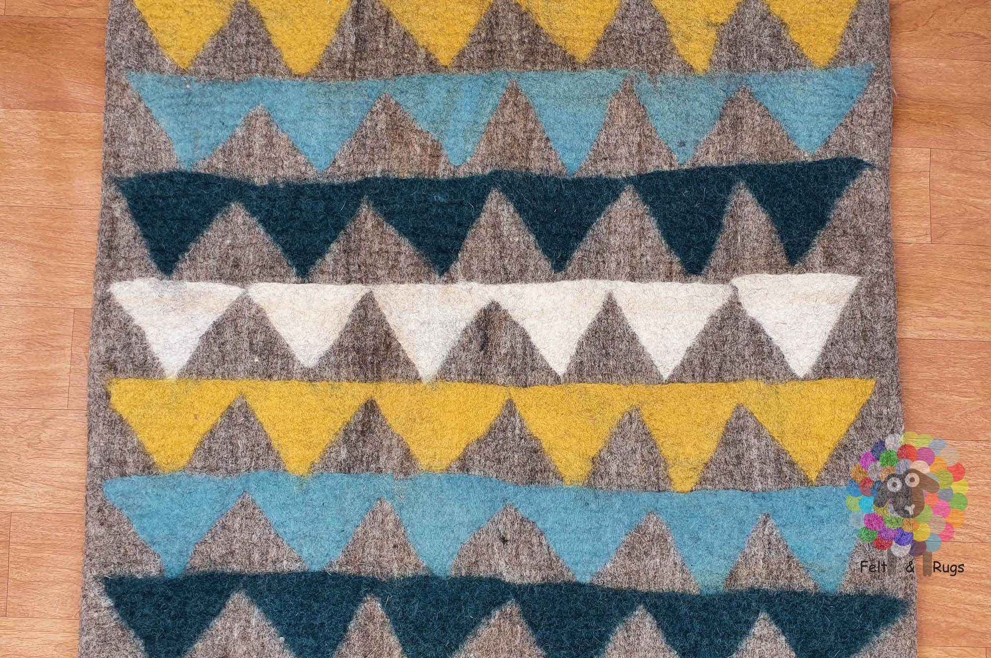 Wool Felt Rug . Handmade from 100 wool very thick 12 mm to Etsy