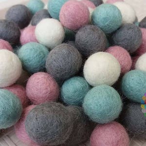 2,2 cm Filz Bommeln. Wolle Pom Pom Girlande Kindergirlande Dekoration 100 % Wolle - DIY Basteln