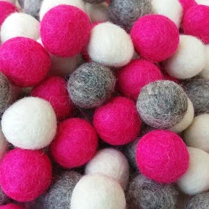 2,2 cm Filz Bommeln. Wolle Pom Pom Girlande Kindergirlande Dekoration 100 % Wolle - DIY Basteln