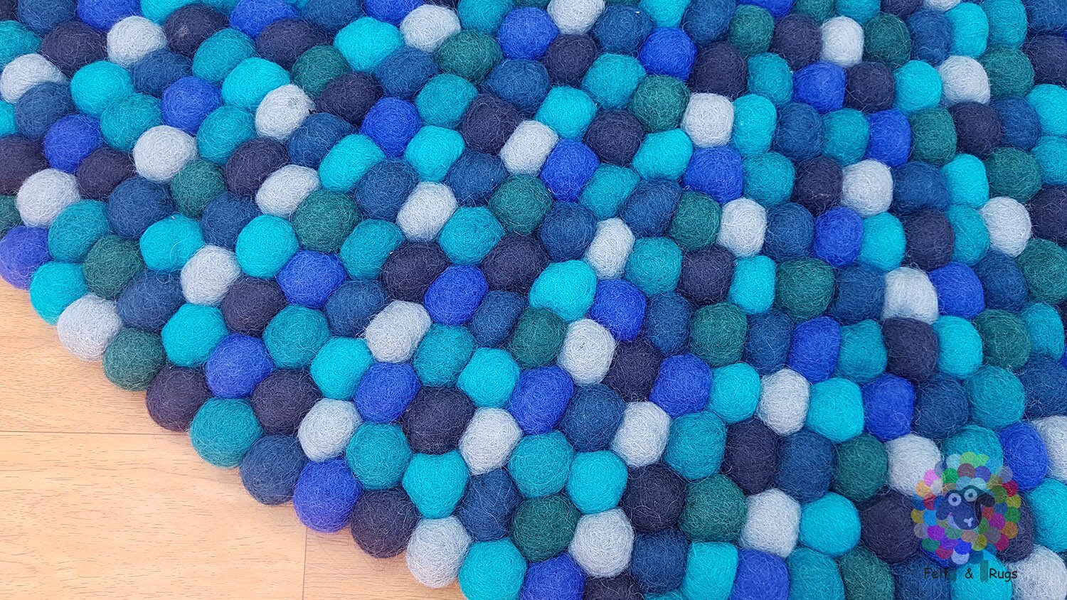 Felt Ball Rug / Nursery Pom Pom Rug / Pebble Rug / Handmade Etsy