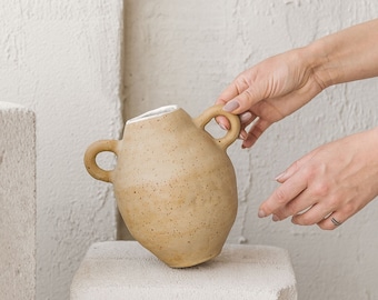 Vaso decorativo natalizio in ceramica a forma di Babbo Natale, decorazione per il soggiorno, per fiori secchi o piante idroponiche (si prega di notare che le piante non sono incluse, solo i