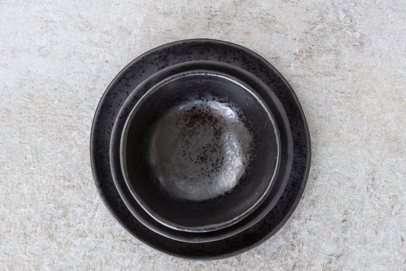 Black Ceramic Dish Set for 8 Complete 24 Piece Dinner Set - Etsy