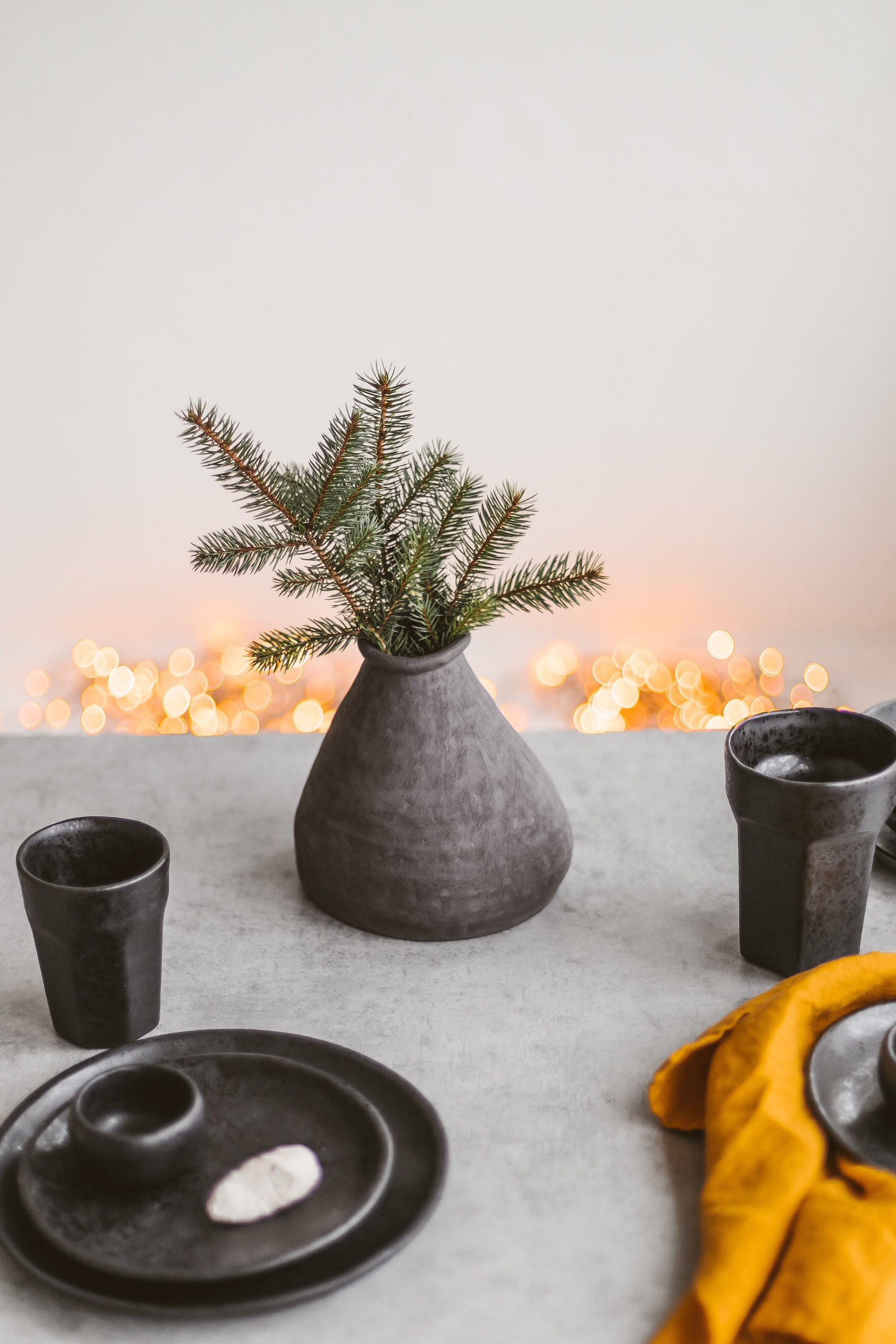Vase Minimaliste, Vase à Bourgeons en Céramique, de Couleur Mate, Pot Fleurs Poterie, Moderne, Cadea