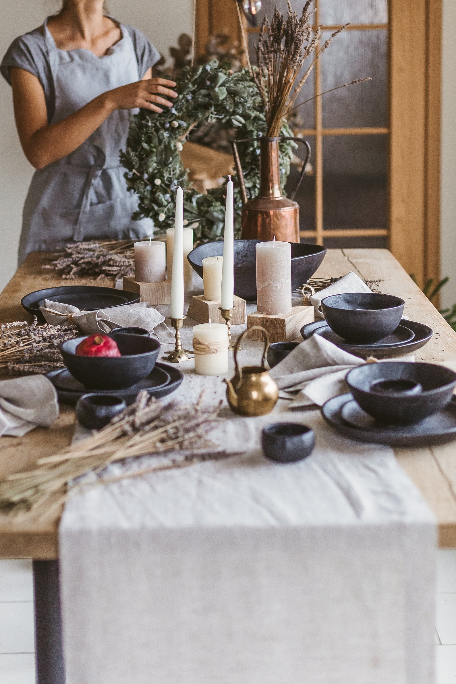 Black Ceramic Dish Set for 8 Complete 24 Piece Dinner Set Etsy