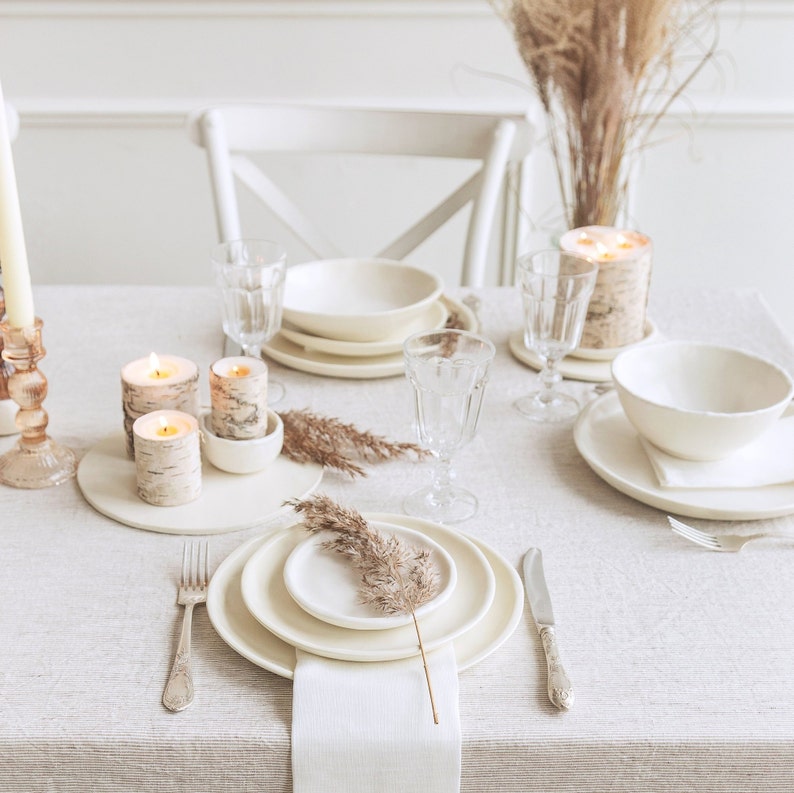 Ceramic Plate Set of 3 Handmade Dinnerplate Cake Plate and Etsy