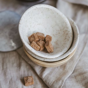 Stoneware spice bowls for kitchen decor, Small smoothie bowl,