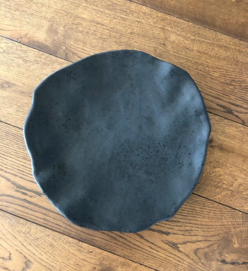 Big Contemporary Ceramic Platter Large Serving Plate Xl Etsy UK
