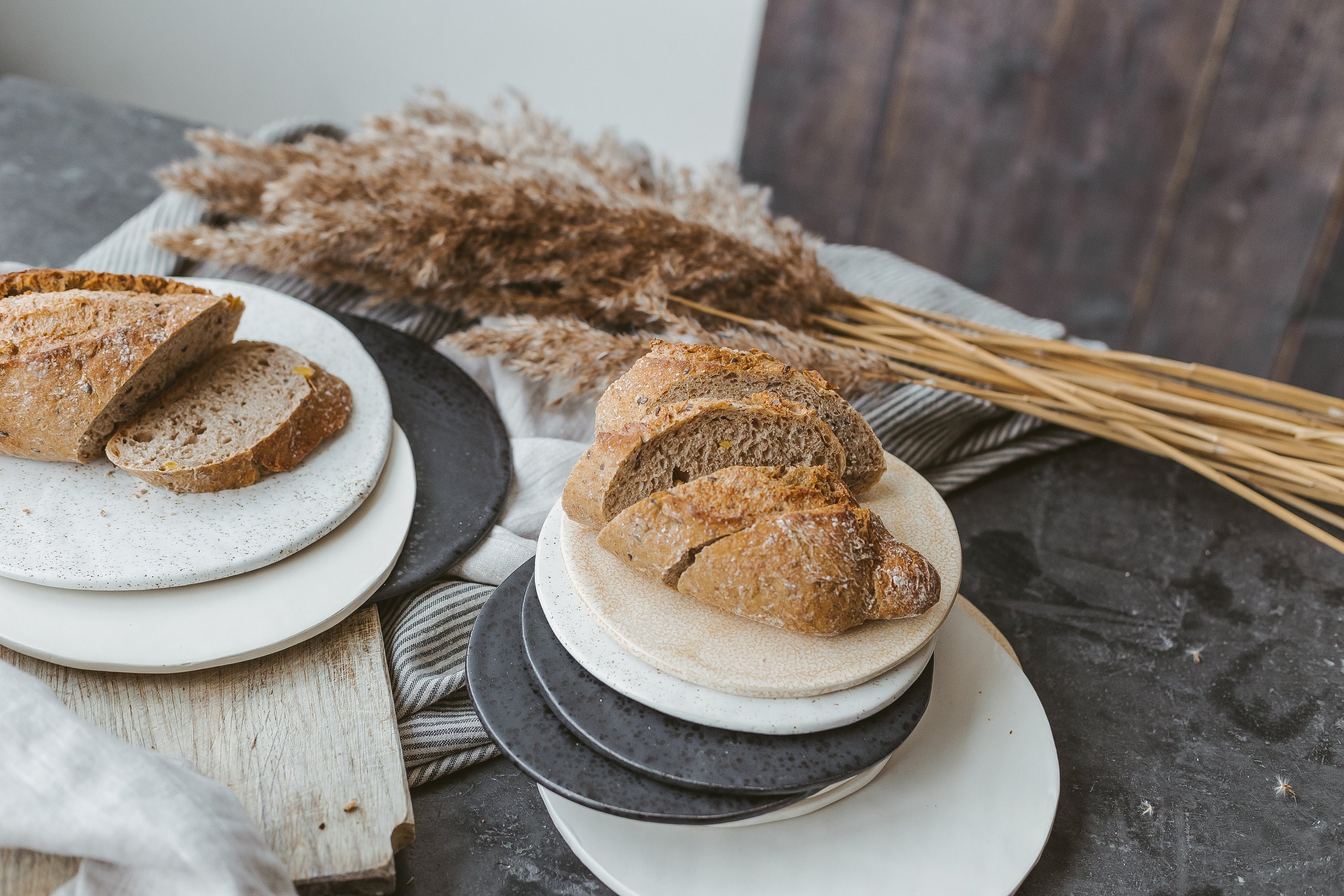 Food Photography Plates Set of 2 Ceramic Cheese Board Slab Etsy