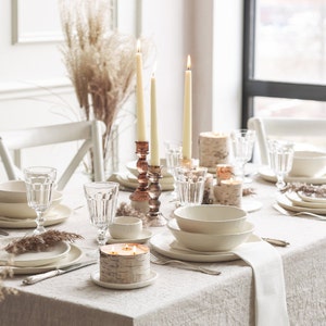spring table setting ideas, Stoneware Dinner Set, 3-piece Ceramic Dinner Set,  Handmade Stoneware Dinnerware Set, White Ceramic Organic Dinner Set, Wedding Dinner Set