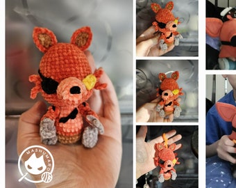 Chibi Dark Horror Animal Doll | Keyring | Amigurumi| Made By Mashumaro