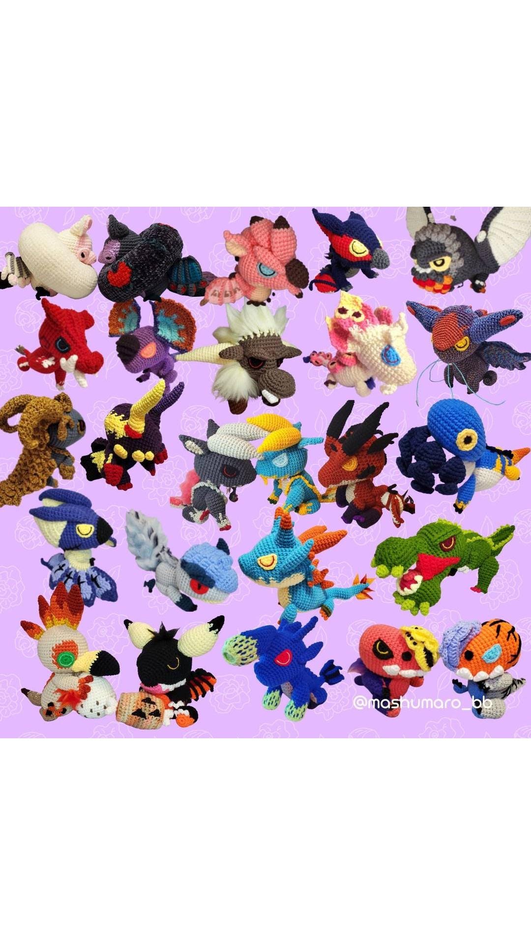 Large Size Monsterhunter World Inspired | Chibi Plush | Amigurumi