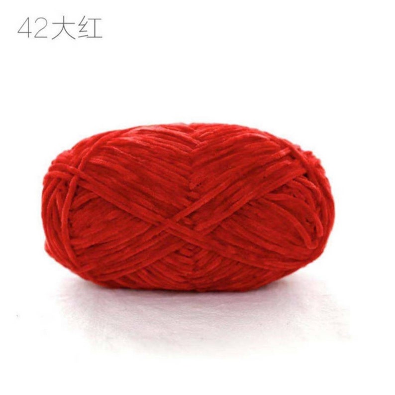 2mm Chenille Yarn 40g 148m 161yd 42 colors available High Quality for amigurumis & accessories light weight soft on fingers image 6