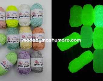 Glow In The Dark Yarn | 50g | 50m 55yd | 11 Colors | Luminous Glowing Yarn