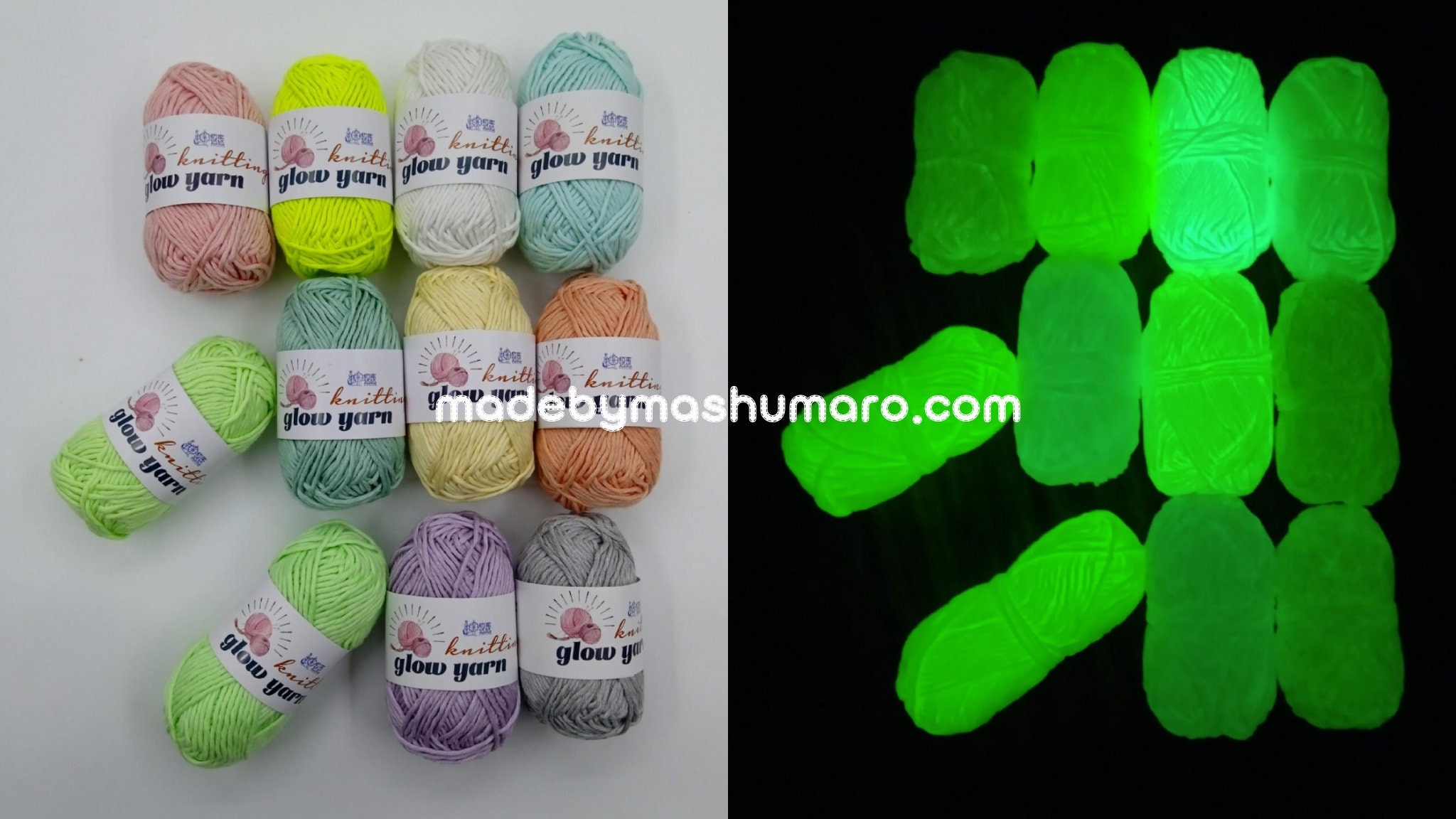 Glow in the Dark Yarn 50g 50m 55yd 11 Colors Luminous Glowing Yarn 