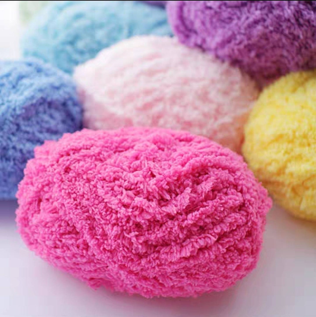 1ply Pipsqueak Fleece Fluffy Velvet Towel Yarn 50g 50m 54yd 24 Colors