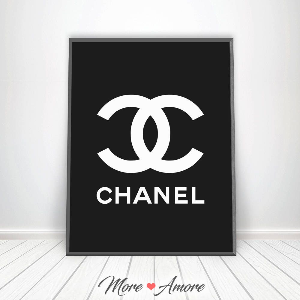 Chanel Poster Scandinavian Wall Art Chanel Wall Art Made Etsy