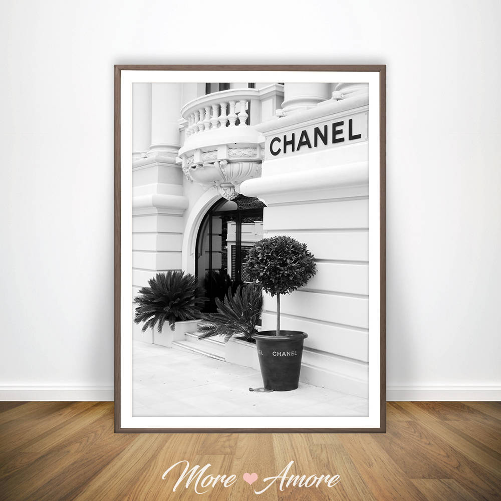Chanel Fashion Print Chanel Inspired Boutique Wall Art Coco Etsy