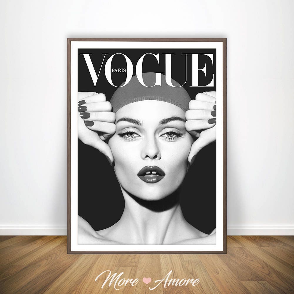Vogue Wall Art Vogue Poster Black and White Photography Etsy