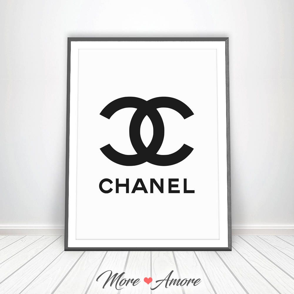 Chanel Logo Chanel Art Print Fashion Wall Decor Chanel Decor | Etsy