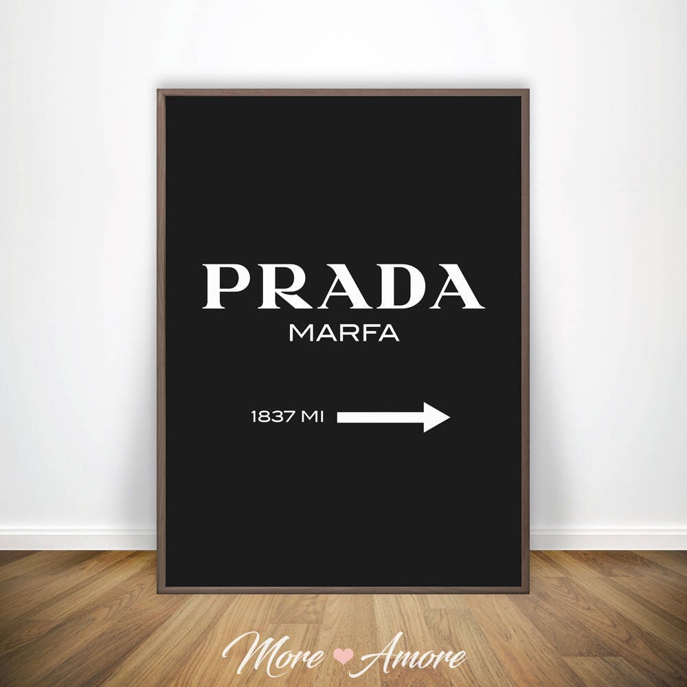 PRADA Marfa Print Modern Decor Prada Wall Art Vogue Poster | Etsy
