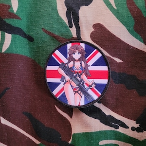 United Kingdom Bikini Girl anime pinup morale patch