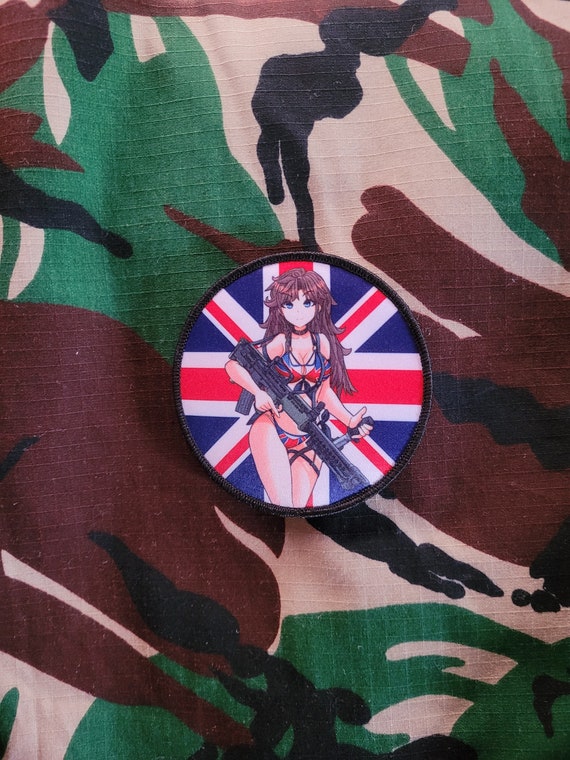 United Kingdom Bikini Girl anime pinup morale patch