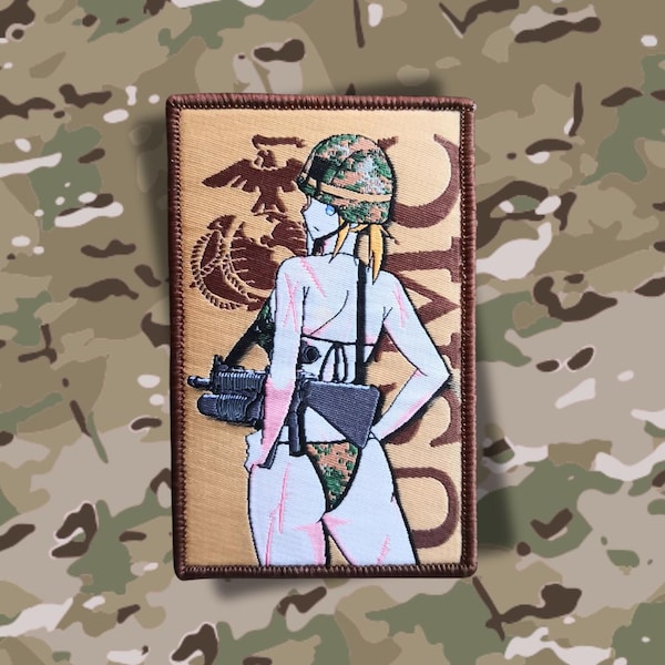 U.S. Military Waifu Series - CRAYON EATER, anime waifu airsoft military morale patch