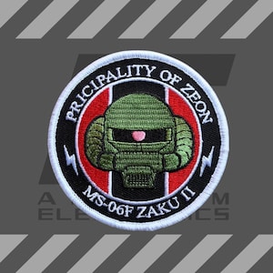 Gundam inspiriert, MS-06F Zaku II, militärischer Kampfmoral Patch
