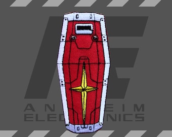 Parche moral de cosplay de anime militar inspirado en Gundam, escudo RX-78-2