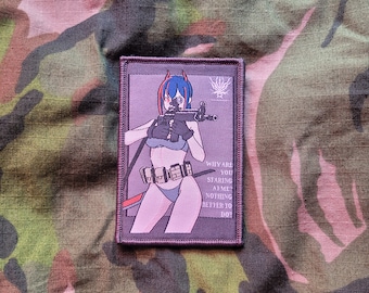 Arknights inspired, Operator Ch'en military anime morale patch