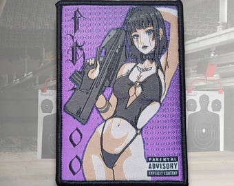 PMC - Private Military Chicks, 'Goth Girl' by DGkamikaze, anime & airsoft pinup woven morale patch