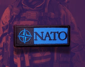 Fictional NATO faction small MILSIM and airsoft embroidered morale patch