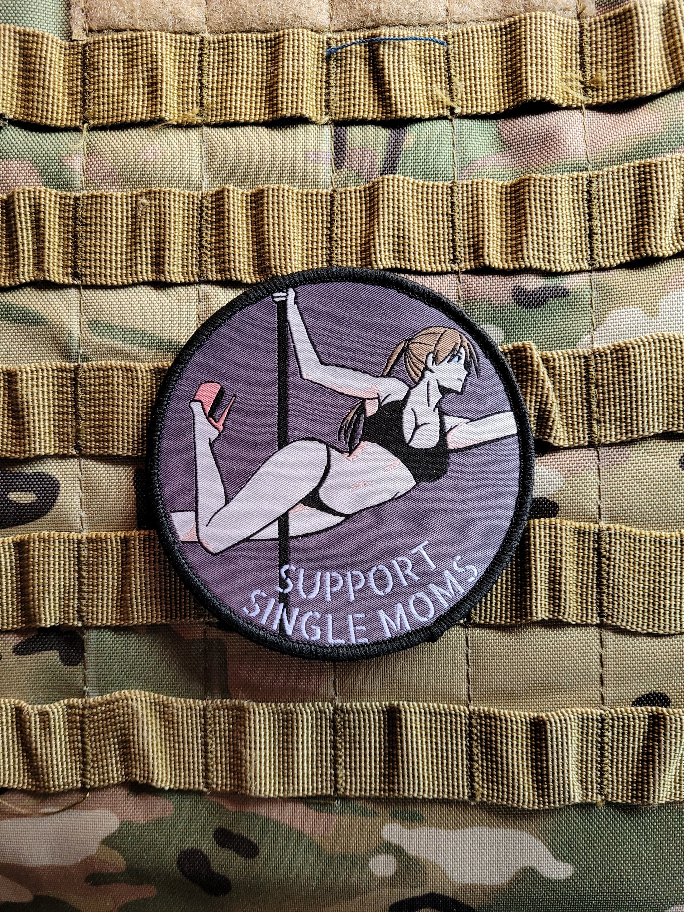 Anime Military Emblem - 'I support single moms', military mor…