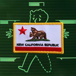 Post-apocalyptische vlag van de New California Republic, patch militair moreel
