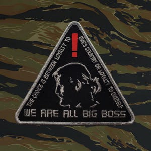 Metal Gear Solid V inspired - &quot;We are all Big Bosses&quot;, Venom Snake, military morale patch