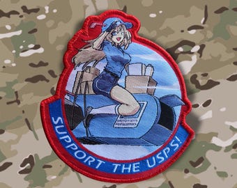 Post Office Support & Mail Call, anime waifu airsoft military morale patch
