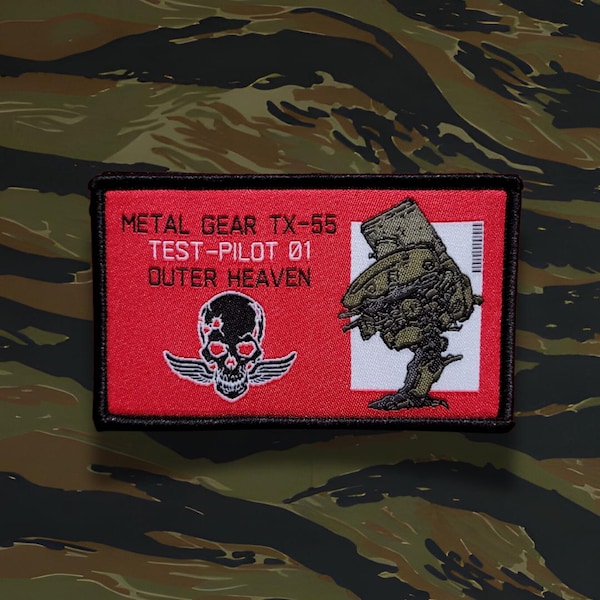 Metal Gear TX-55 Outer Heaven 'Test Pilot', taktischer Patch für Airsoft und Cosplay