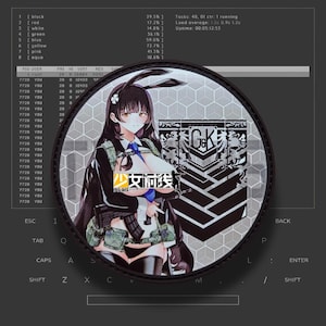 Primera línea femenina - Operador de traje de conejita inverso QBZ-95, parche de moral de anime de PVC militar de muñeca táctica